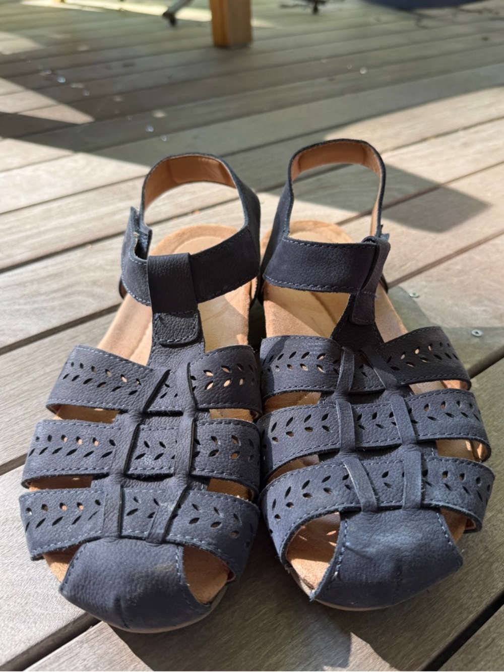 Earth Origins Navy Blue Women's Fisherman Sandals
